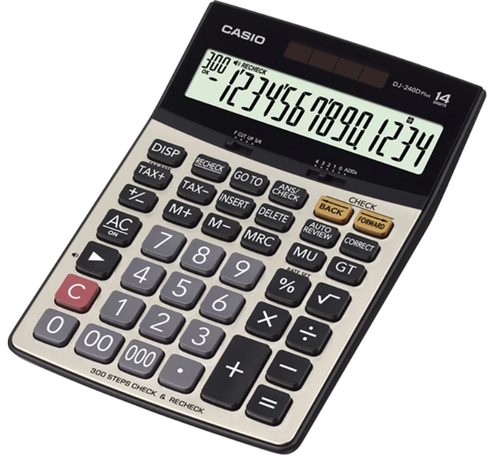 محصول نمونه تستی ماشین حساب کاسیو مدل DJ-240D Plus